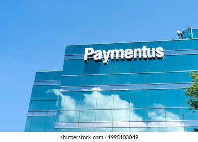 Richmond Hill, On, Canada - June 20, 2021: Close-up Paymentus Sign On The  Office Building In Richmond Hill, On, Canada. Paymentus Provides Electronic Bill Presentment And Payment Services.