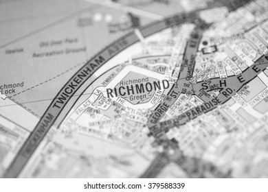 Richmond. London, UK Map.