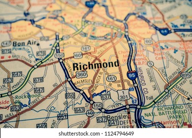 Richmond On Usa Map Stock Photo 1124794649 | Shutterstock