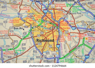 Richmond On Usa Map Stock Photo 1124794664 | Shutterstock