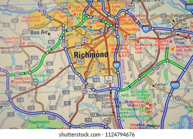 Richmond On Usa Map Stock Photo 1124794676 | Shutterstock