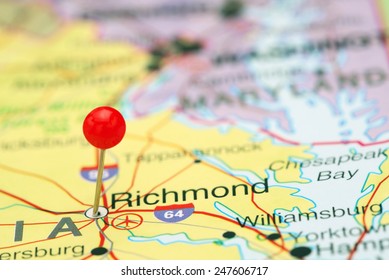 Richmond Pinned On A Map Of USA 