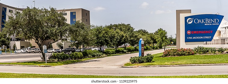 Richmond, Texas/USA - July 21, 2018 - Rural Hospital Cares For The Citizens Of Fort Bend County.