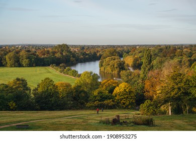 Richmond Upon Thames, London | UK -  2020.10.10: Empty Richmond Hill - Viewing Point on early morning