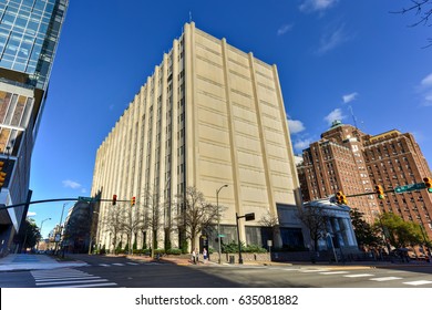Richmond, Virginia - Feb 19, 2017: Virginia Commonwealth University Medical Center building in Richmond, Virginia.