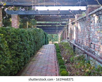 Richmond, Virginia, United States - January, 12, 2020: Some Part Of Gardens At Agecroft Hall & Gardens