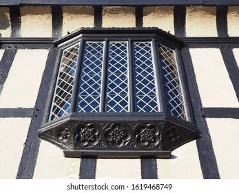 Richmond, Virginia, United States - January, 12, 2020: A Window Of Building At Agecroft Hall & Gardens