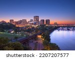 Richmond, Virginia, USA downtown skyline at dawn.