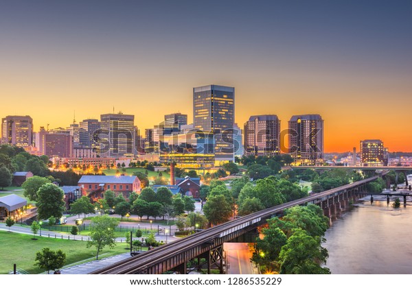 Richmond Virginia Usa Downtown Skyline On Stock Photo (Edit Now) 1286535229