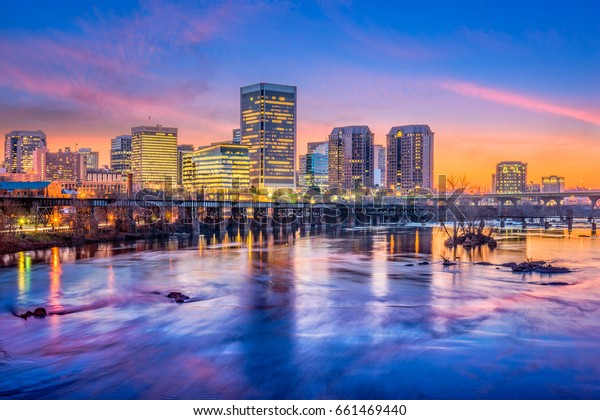 Richmond Virginia Usa Downtown Skyline On Stock Photo (Edit Now) 661469440