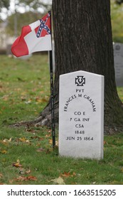 Richmond, Virginia/USA - Nov4,2008: Tomb of a 16 year old confederate soldier at Hollywood cemetery in Richmond, Virginia