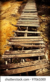  Rickety Wooden Bridge On The Way