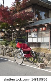 Rickshaw At Arashiyama, Kyoto, Japan