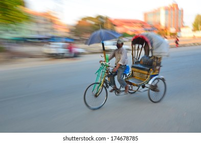 Rickshaw Driver In Kathmandu