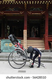 Rickshaw In Tokyo Japan