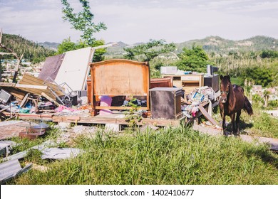 Bayamón/Puerto Rico - 11/30/17: Home Damage After Hurricane Maria