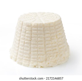 Ricotta cheese isolated. Soft cheese ricotta on white background. - Shutterstock ID 2172146857