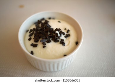 Ricotta Cheese Mousse With Chocolate Flakes