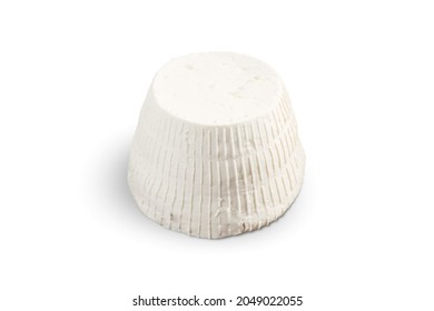 Ricotta Fresca Cheese Isolated On White Background