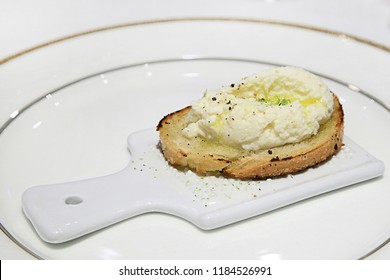 Ricotta And Lemon Bruschetta (italian Food)