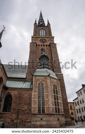 Riddarholmskyrkan (Riddarholmen Church) is the church of the former medieval Greyfriars Monastery in Stockholm, Sweden. The church serves as the final resting place of most Swedish monarchs.
