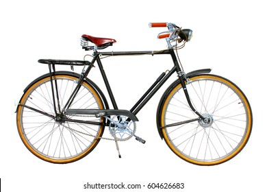 Ride Bicycle Isolated On White Background 