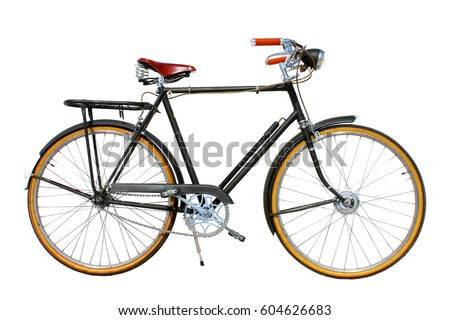 Ride bicycle isolated on white background 