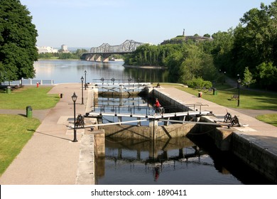 Rideau Canal Locks At Ottawa