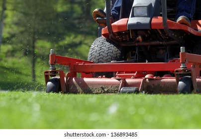 Ride-on lawnmower - Shutterstock ID 136893485