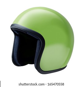 motorbike helmet green