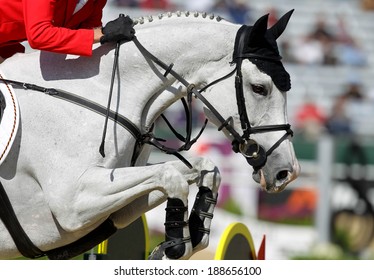 A Rider Jumping A Horse At A Horse Show