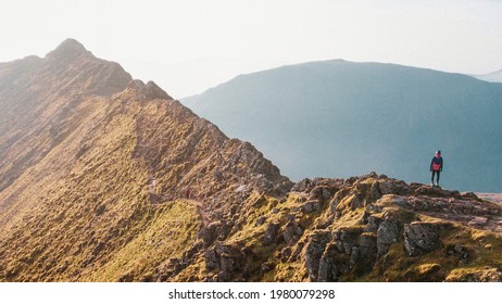 Ridge Of Helvellyn Range At The Lake District In England