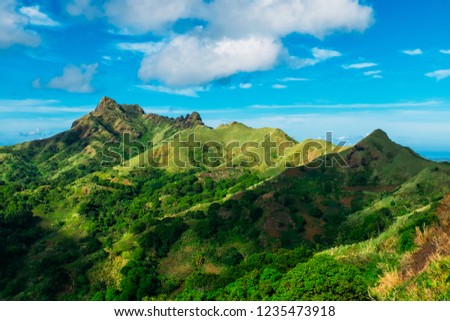 The ridges of Mount Batulao in the province of Batangas, Philippines