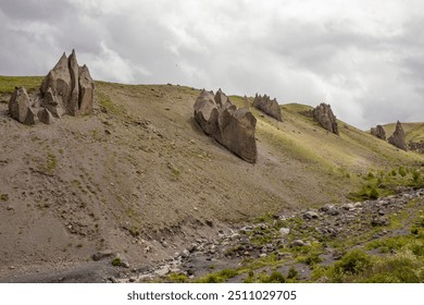 Ridges in the mountains - weathering figures - Powered by Shutterstock