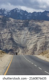 Riding Solo In The Ladakh Region Of Northern Himalayas. 