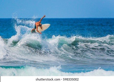 Riding The Waves. Costa Rica, Surfing Paradise