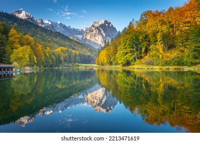 Riessersee and Zugzpitze at autumn, Garmisch-Partenkirchen, Bavaria - Powered by Shutterstock