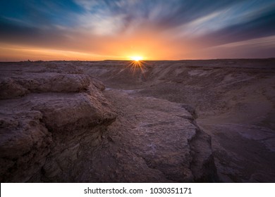 Riffa, Bahrain - Beautiful Sunset View Of Landscape In Bahrain Taken On Feb 2018