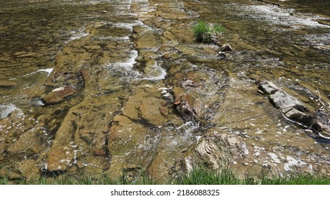 Riffle Water And River Bed