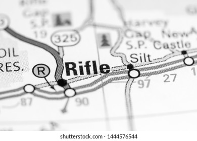 Rifle. Colorado. USA On A Map