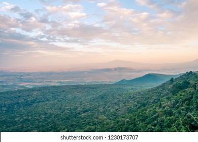 Rift Valley, KENYA - September, 2018. Beautiful view of Rift Valley early in the morning