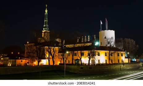 Riga, Riga Castle In The Evening