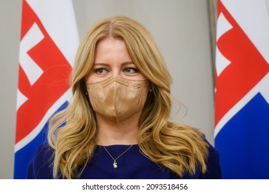 RIGA, LATVIA. 20th December 2021. Zuzana Caputova (at Photo), President Of Slovakia,  Meets With Egils Levits, President Of Latvia.