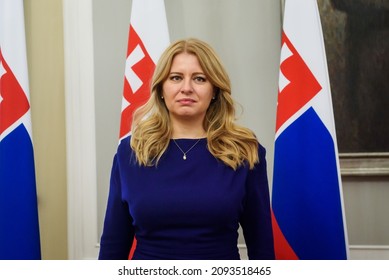 RIGA, LATVIA. 20th December 2021. Zuzana Caputova (at Photo), President Of Slovakia,  Meets With Egils Levits, President Of Latvia.