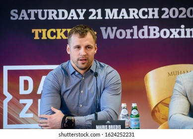 RIGA, LATVIA. 22nd January 2020. Press Conference Of  Mairis Briedis And Yuniel Dorticos, Before Their Upcoming Fight For IBF Title At World Boxing Super Series.