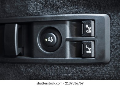 Riga, Latvia - August 11 2022: BMW IX Electric Vehicle Interior Buttons And Switches 