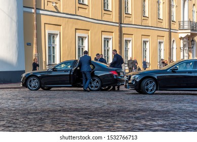 Riga, Latvia - October 16, 2019, Arrival Of President Volodymyr Zelensky Of Ukraine And President Egils Levits Of Latvia