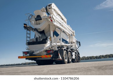 Riga, LV - JUN 01, 2018: Man TGS 35 420 CIFA Truck mounted concrete pump mixer