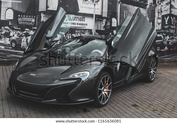 Rigalatvia 15092017grey Mclaren 650s Butterfly Doors Stock