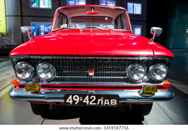 Riga/Latvia July 5, 2019\
The Moskvitch-408 series\
is a small family car produced by the Soviet car manufacturer\
MZMA/AZLK between 1964 and\
1975.